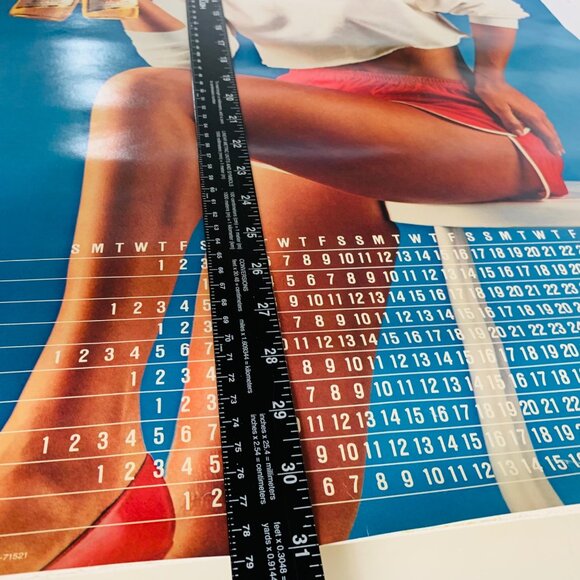 Vintage 1984 Miller Beer Poster Calendar Sexy Model Mancave Bar Nostalgia Slogan - Picture 5 of 12